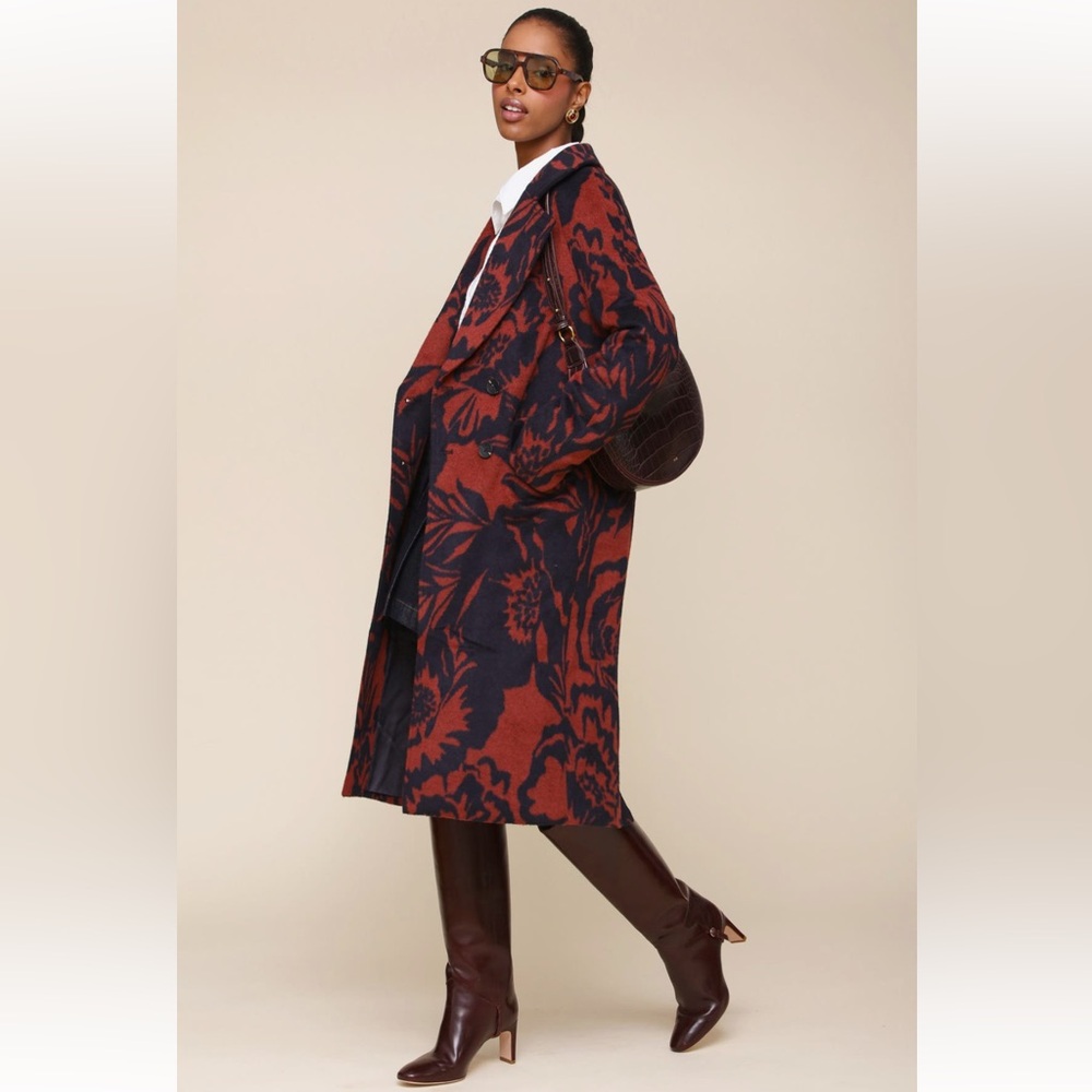 Avec Les Filles Walker Raglan Patterned Women's Coat L